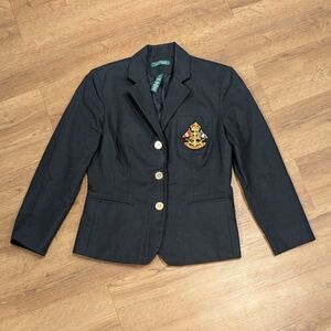 Ralph Lauren Crest Blazer Black LRL Green Label size M